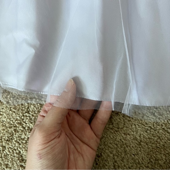 David’s Bridal Lace Detail Mini Dress | Size 14 | Like New - Picture 4 of 8